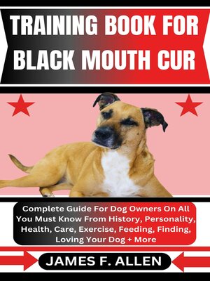 cover image of TRAINING BOOK FOR BLACK MOUTH CUR